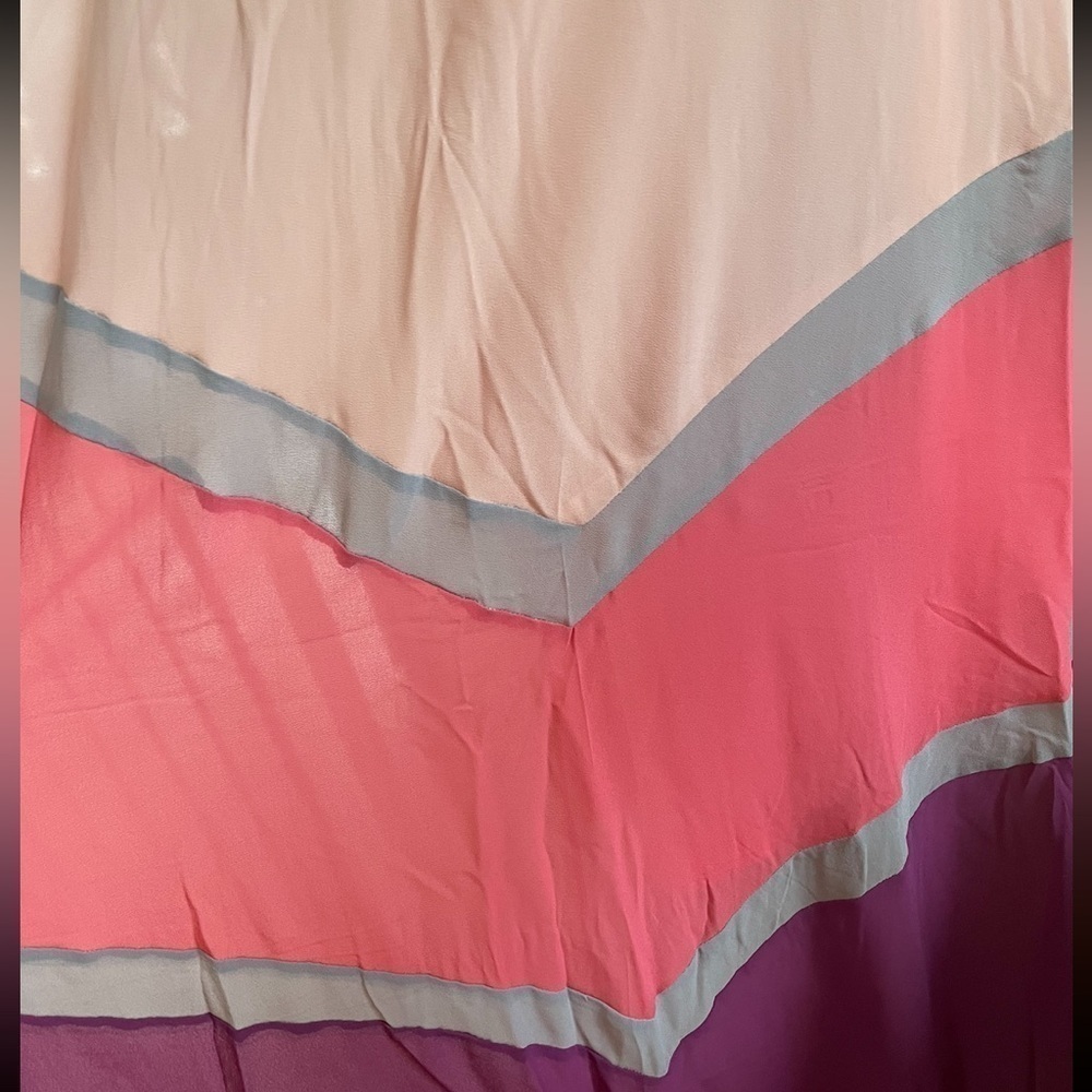 Women’s Pink & Purple Maxi Dress that Ties around Neck - Picture 2 of 4